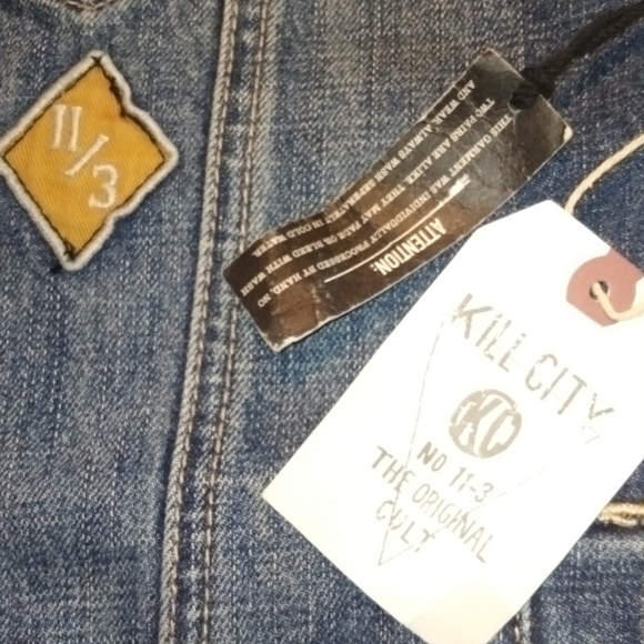 ☠️Kill City Studded Patched Denim Vest - Picture 5 of 9